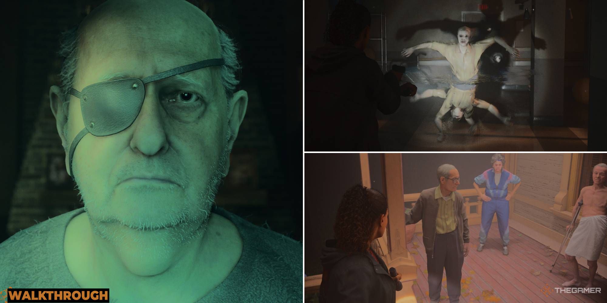 Odin Anderson, un poseído y los residentes del hogar de ancianos Valhalla en Alan Wake 2