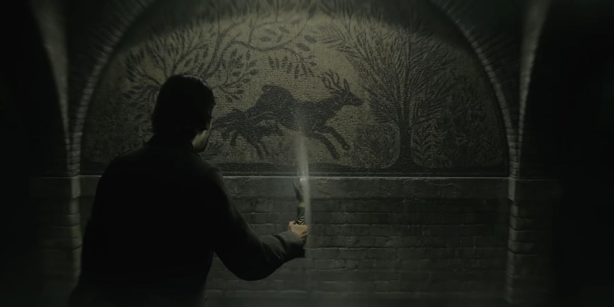 Los túneles del metro antes de la escena del final de la línea en Alan Wake 2