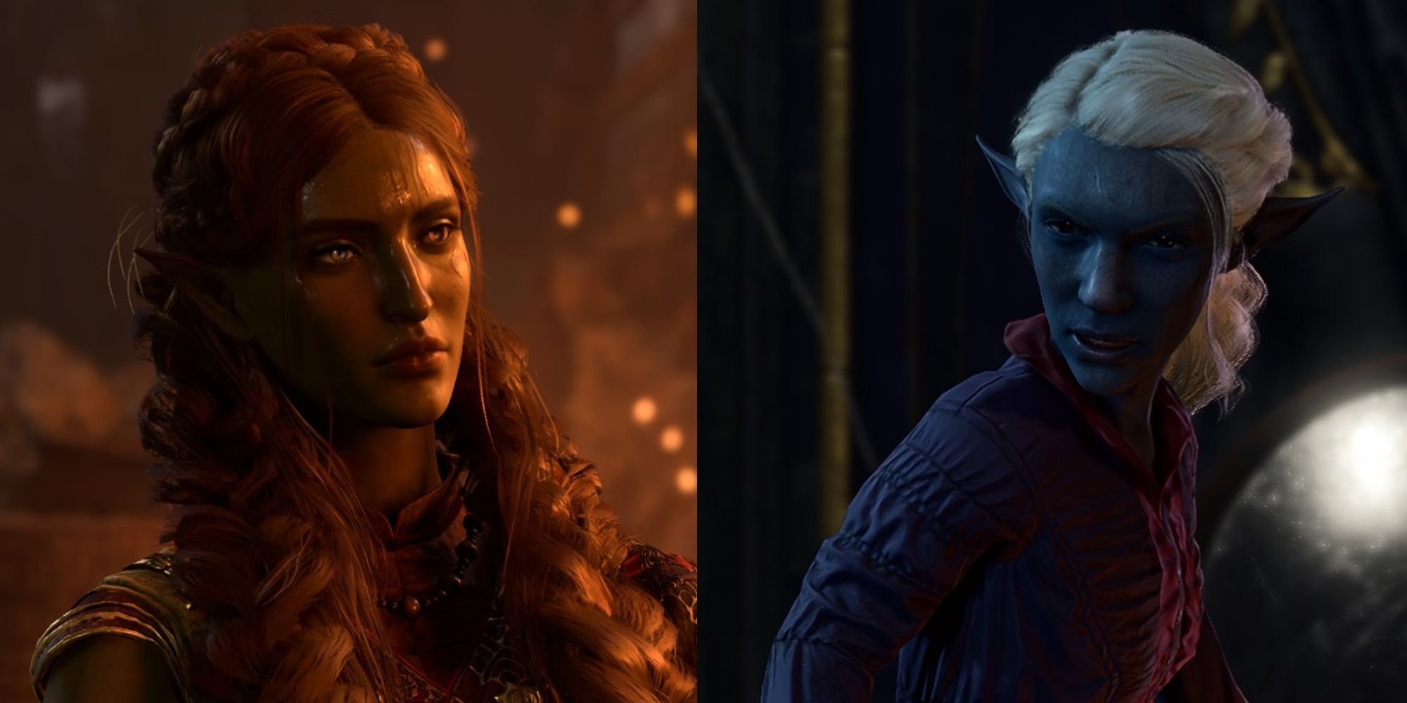 Personaje del jugador elfo de Baldur's Gate 3 y Philomeen