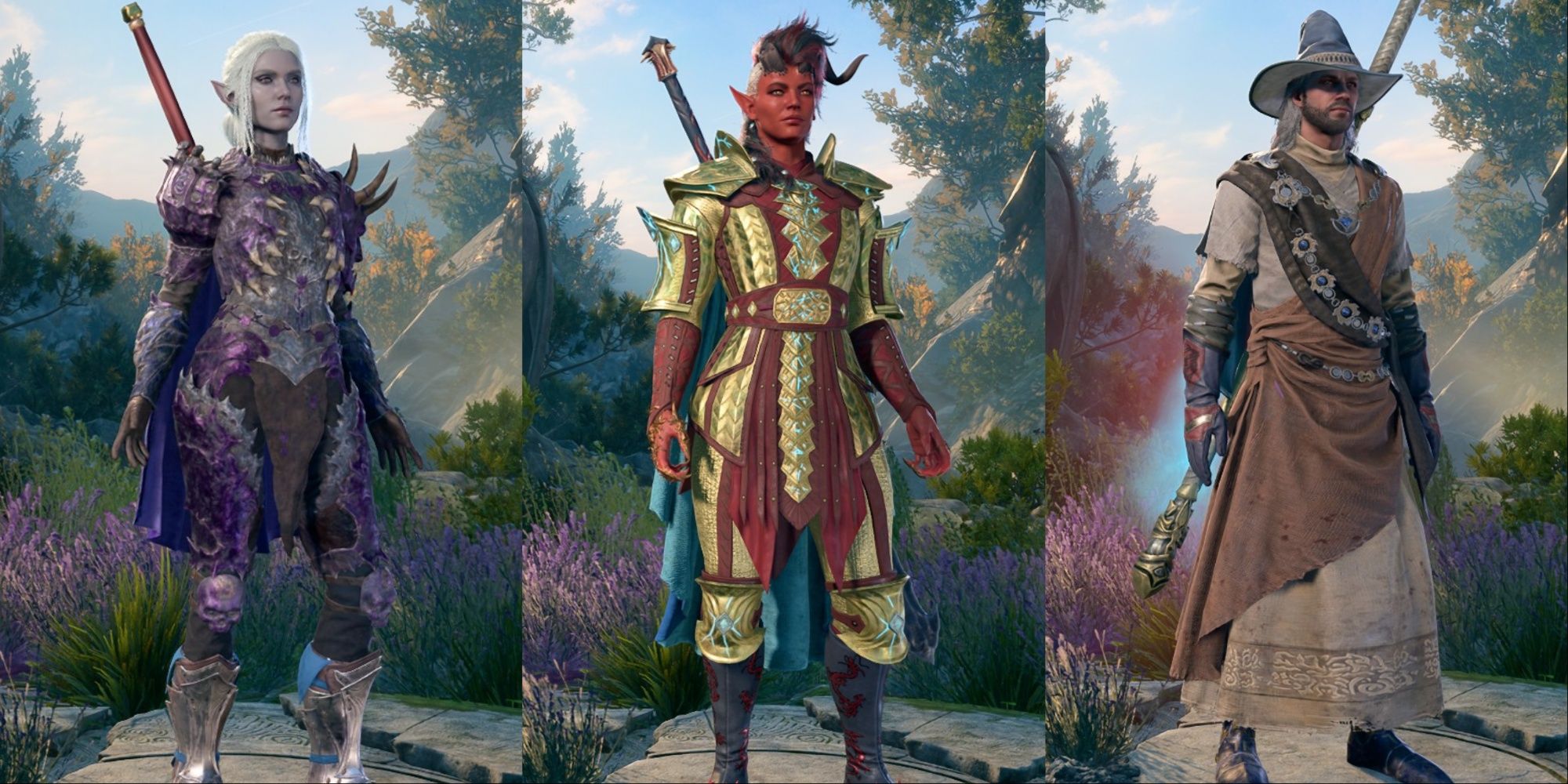 Collage de clérigo multiclase como luchador, paladín y mago en Baldur's Gate 3