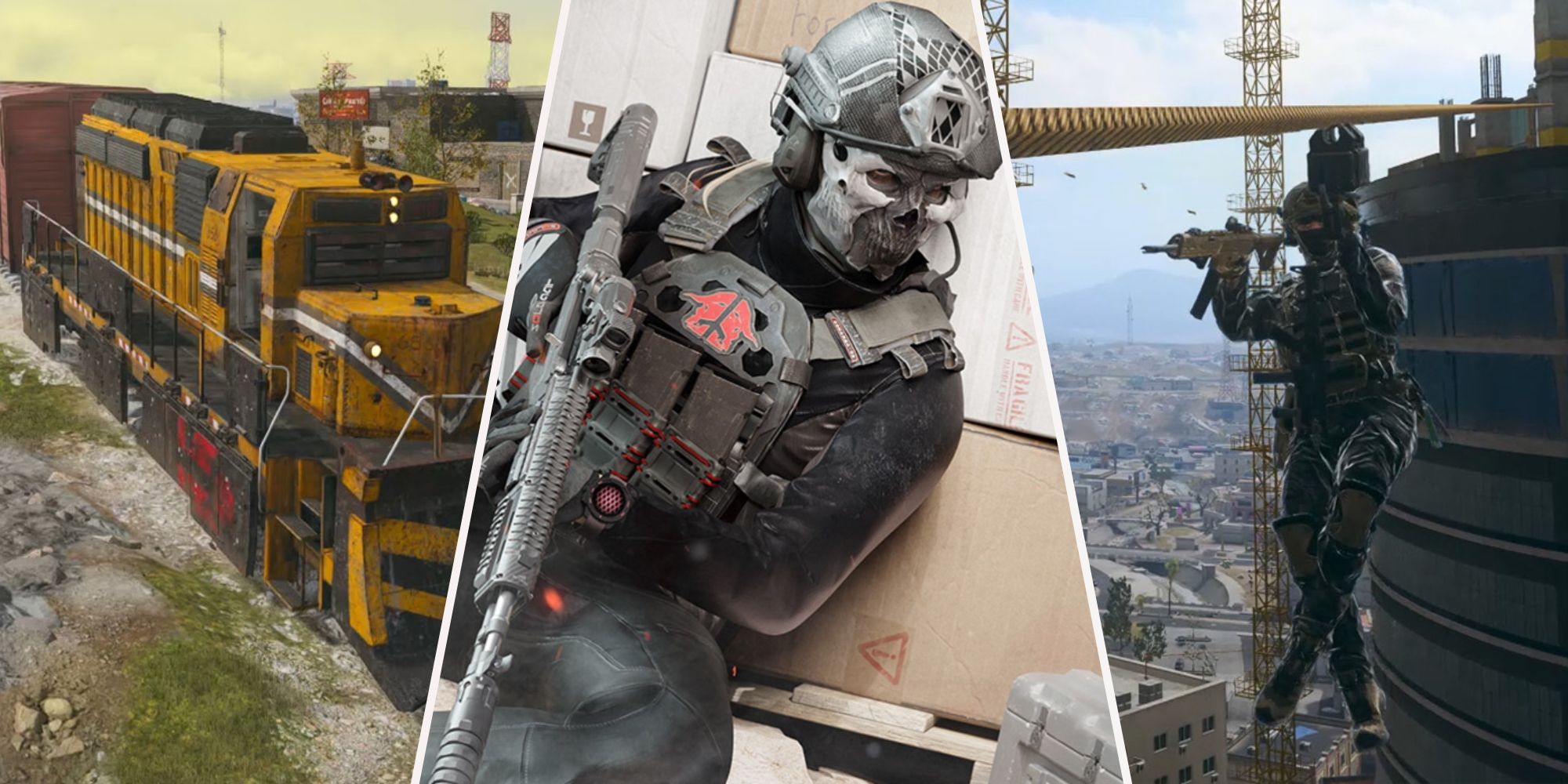 Un collage de imágenes de la primera temporada de Warzone en Call of Duty: Modern Warfare 3