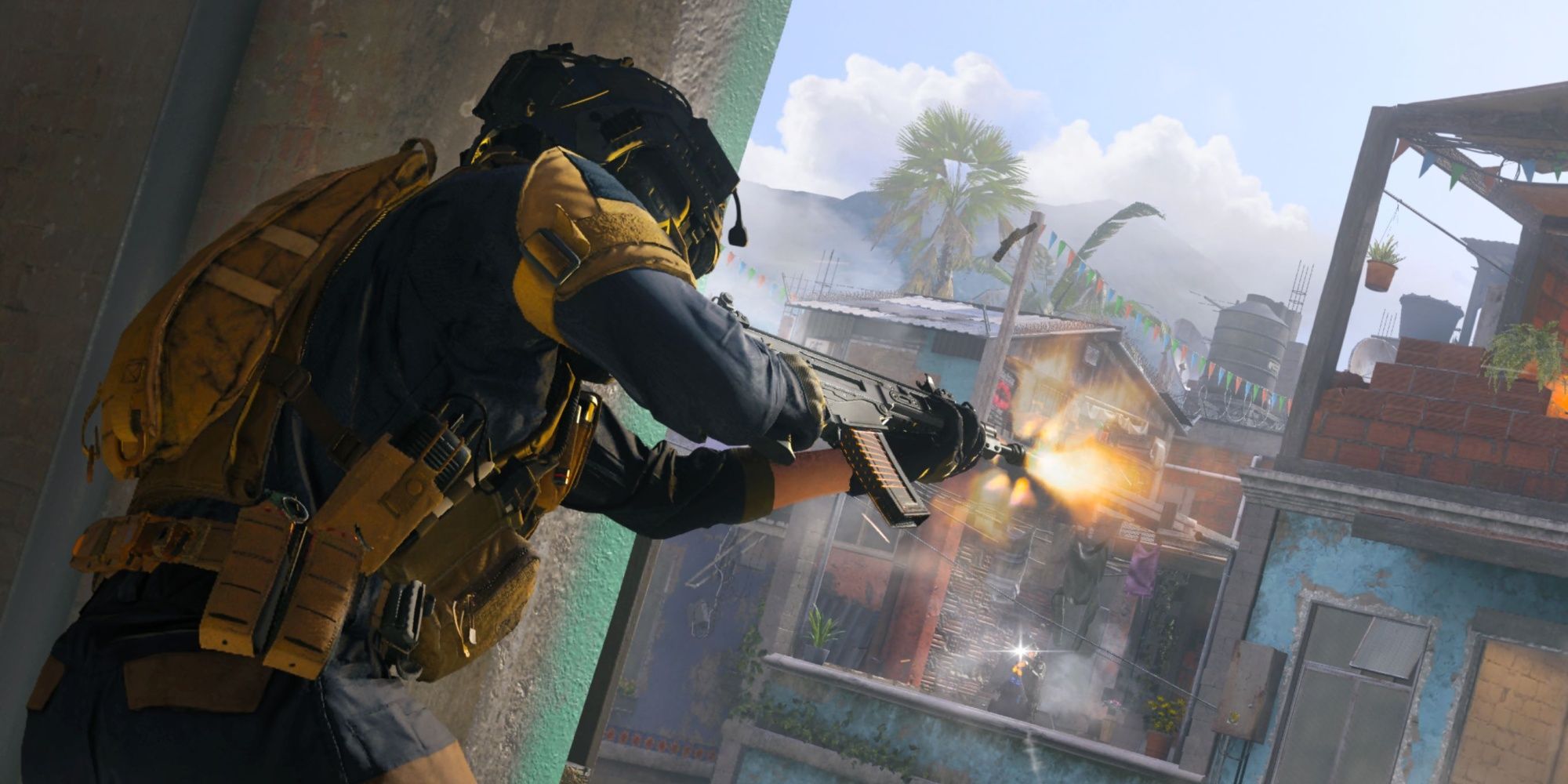 Soldado de Modern Warfare 3 disparando MTZ en postura táctica