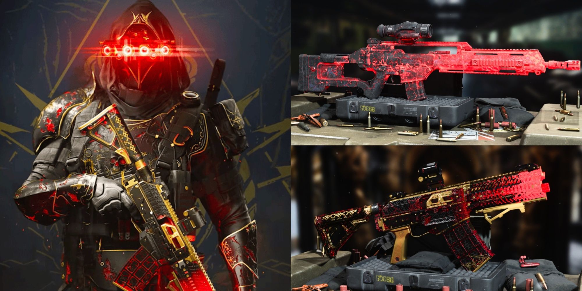 Un collage de imágenes que muestran algunas de las recompensas del Pase de batalla de la primera temporada de Call of Duty: Modern Warfare 3