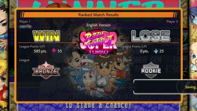 Staff writer, Chris Sanfilippo, pwns an online opponent and reaches Bronze League status in Super Puzzle Fighter 2 Turbo in Capcom Fighting Collection.
