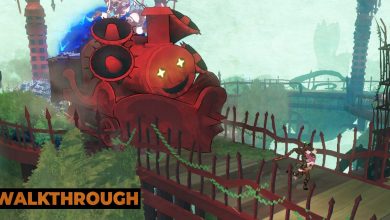 Cereza Running Away From Large, Haunted Train Chasing Her
