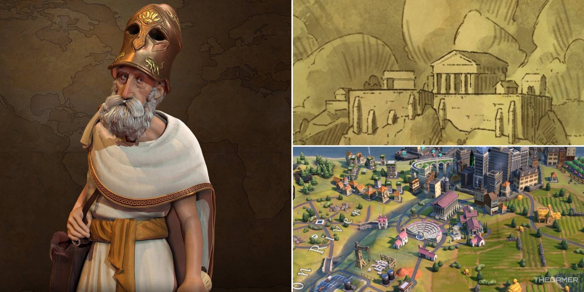 Pericles y su singular distrito, la Acrópolis, en Civilization 6