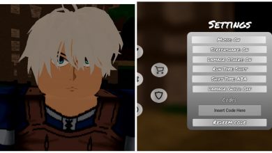 Era Of Althea Character and codes page in-game