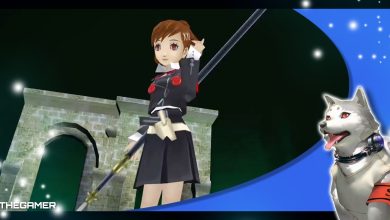 the female protagonist posing after winning a battle in block one - thebel of tartarus in persona 3 portable