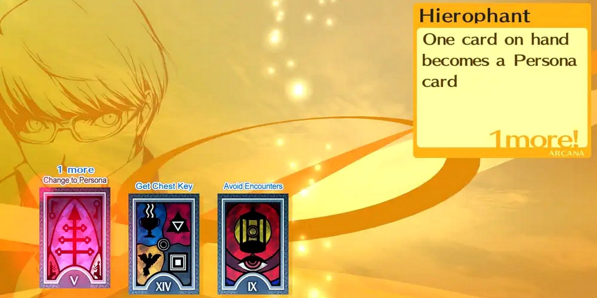 tiempo aleatorio en persona 4 golden mostrando una llave de cofre, evitar enemigos o cambiar a persona