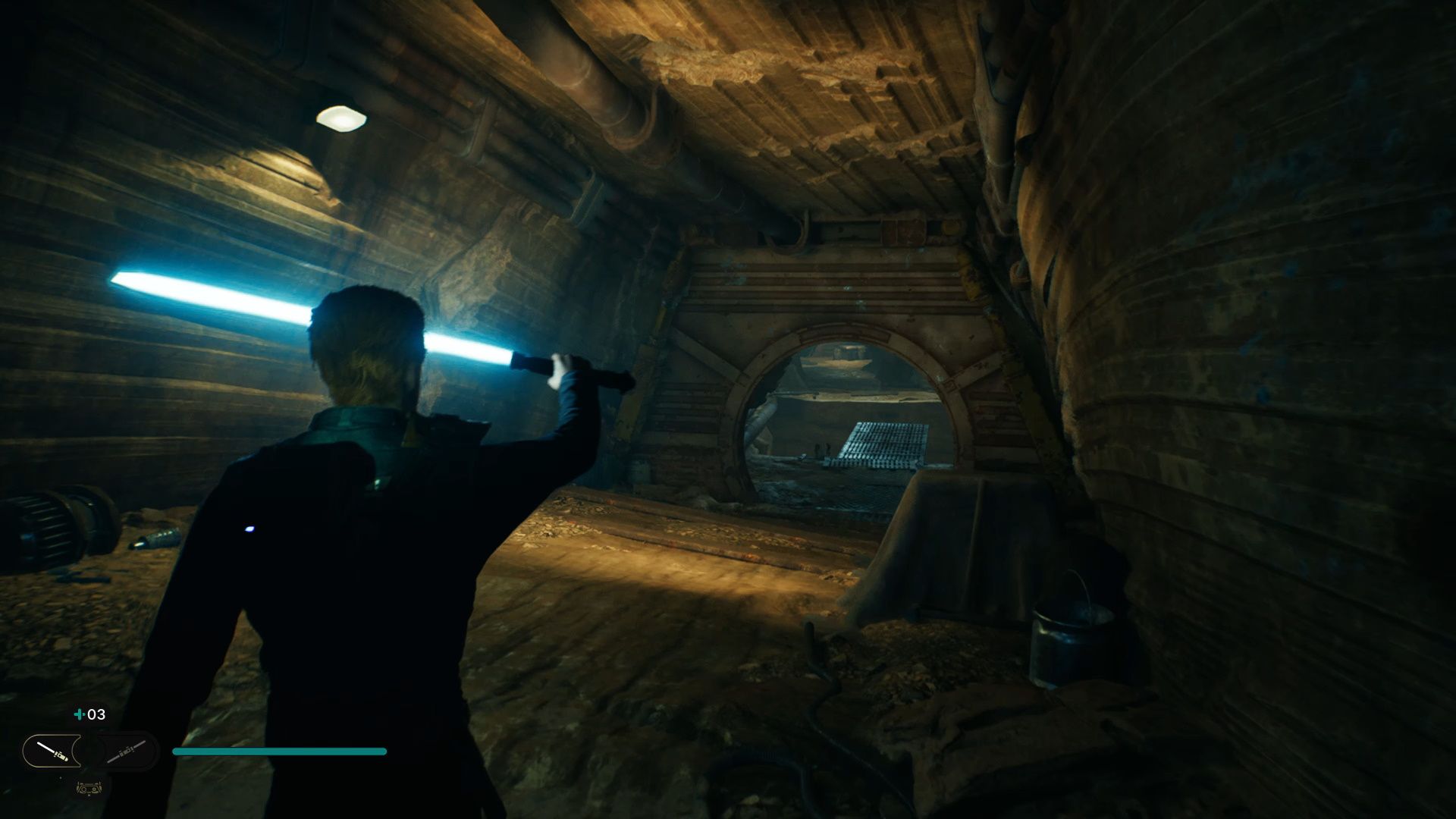 Star Wars Jedi Survivor, Find Gyro Module, Entrando en los túneles de contrabando
