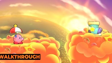 Kirby starts Nutty Noon Stage Four in Kirby's Return To Dream Land Deluxe