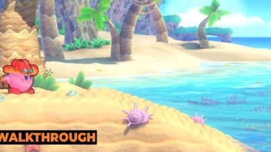 Kirby enters Stage One of Onion Ocean in Kirby's Return To Dream Land Deluxe.