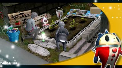 Persona 4 Golden - Yu, Dojima, and Nanako all gardening.