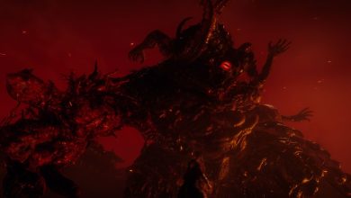 Wo Long: Fallen Dynasty - Taotie towers over our charater in their intro cutscene
