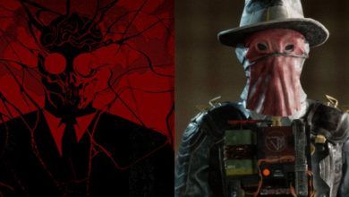 outlast trials skinnerman art and reborn outfit with red mask