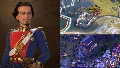Ludwig II with finished and unfinished wonders in Civilization 6