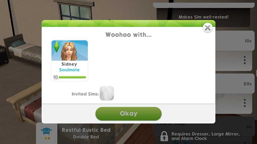 Cómo hacer Woohoo en The Sims Mobile