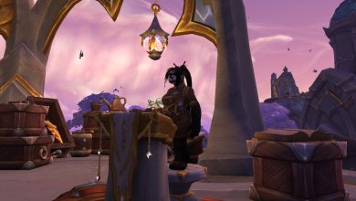 Clerk Silverpaw, a Crafting Order NPC, in Valdrakken in World of Warcraft.