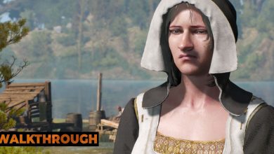 A sullen woman frowns on a sunny day, with a river behind her.