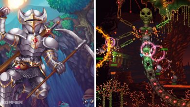 promotional art from terraria next to image of mechdusa battle