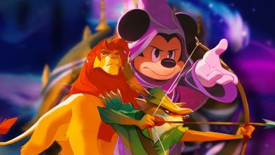 Simba, Mickey Mouse and Robin Hood from Disney Lorcana