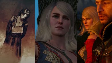 The Witcher 3 Kiera Endings Featured Split Image Featuring Different Kiera Endings