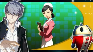 Persona 4 Golden - A collage of Yu, Sayoko, and Teddie.