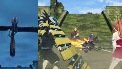 A collage of the Heidel Taos and Nikol and Glimmer defeating Shulk and Rex in Xenoblade Chronicles 3: Future Redeemed.