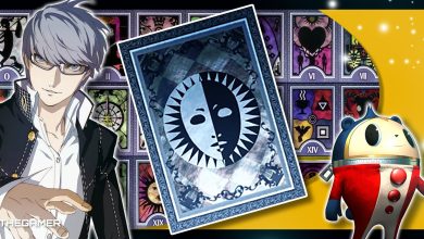 persona 4 golden's arcana cards with the standard tarot card in the center