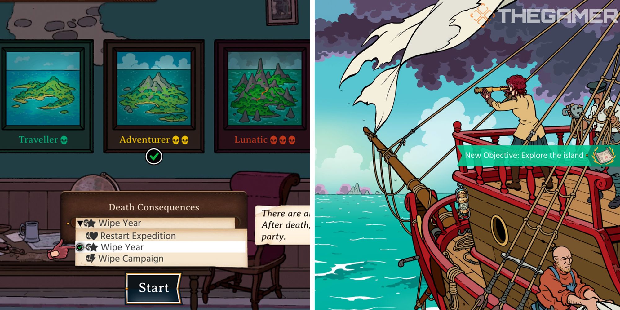 curious expedition 2 difficulty options and sailing split image