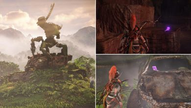 Aloy searches for Datapoints in Horizon Forbidden West Burning Shores