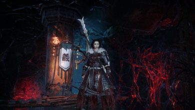 Wo Long: Fallen Dynasty - our charater stands in front of a Marking Flag in the mission Tyrant's Final Banquet