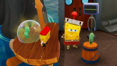 SpongeBob Cosmic Shake Hiding Spot Location Guide Featured Split Image