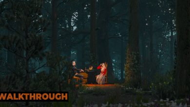 Geralt and Keira have a candlelit dinner in the middle of the forest.