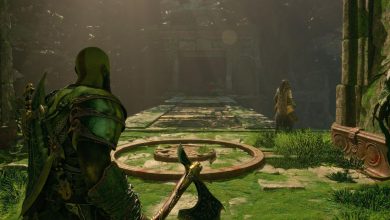 Kratos stands in front of one of the Vanaheim Yggdrasil Rift locations