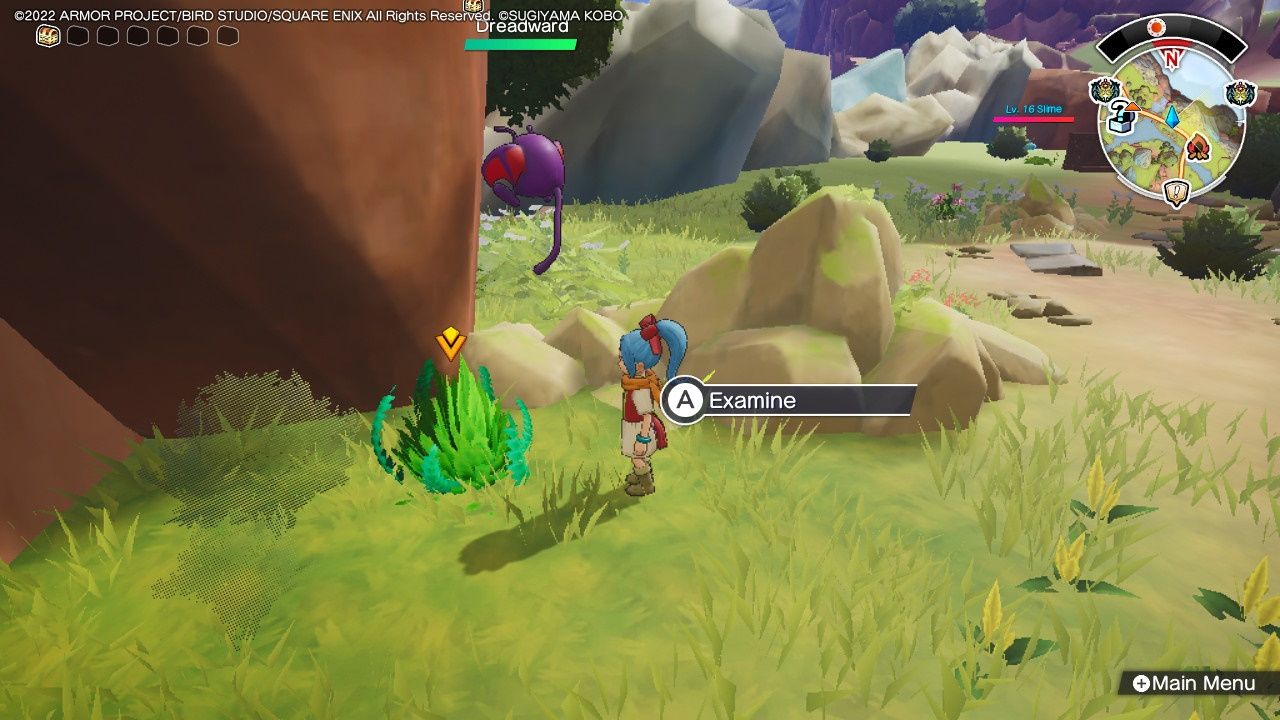 Tesoros de Dragon Quest, materiales, planta verde puntiaguda