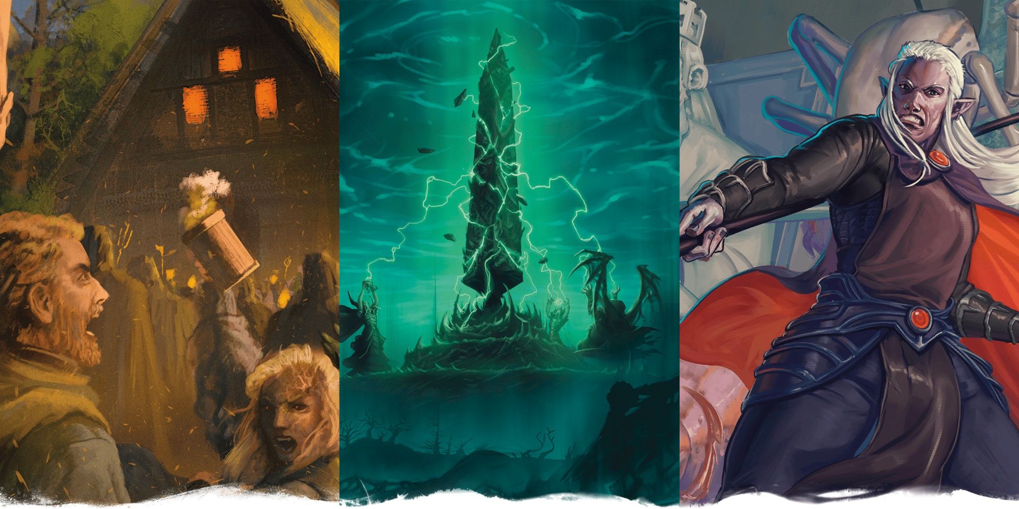 Phandelver & Below The Shattered Obelisk DND imagen dividida de escenas de la aventura