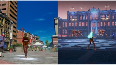Dusk Diver 2 - collage of Yumo in Ximdeng and in a combat arena