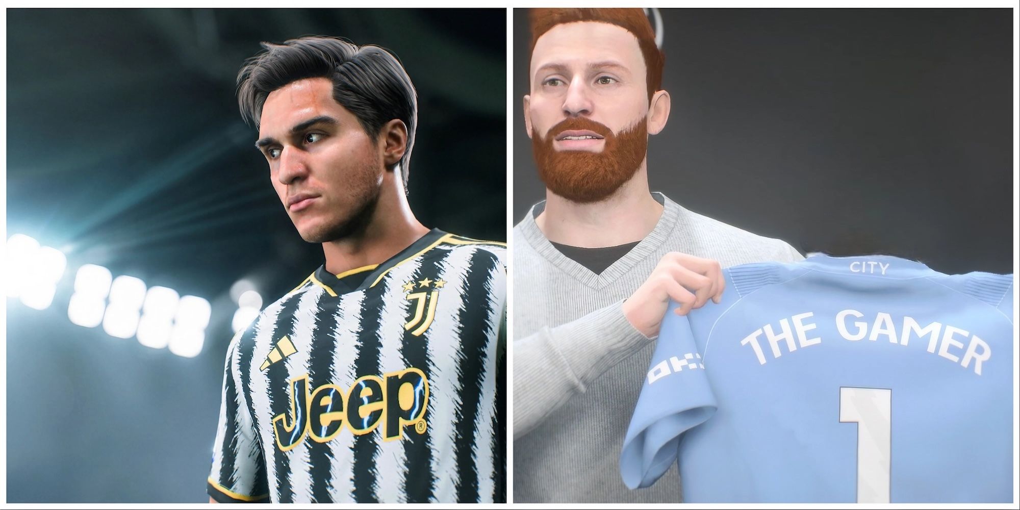 Un futbolista de la Juventus y el nuevo entrenador del Manchester City en EA FC 24