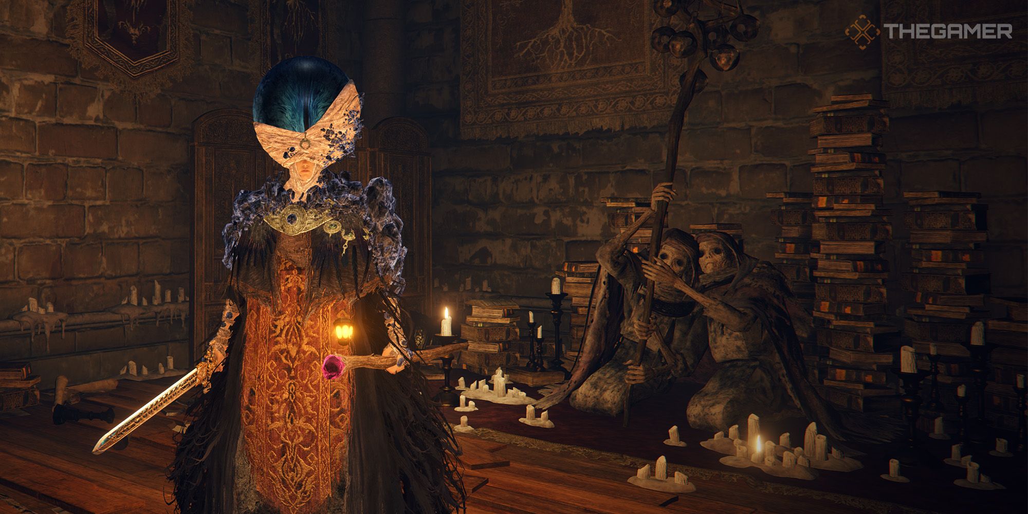 Screenshot showing the Twin Maiden Husks in Elden Ring