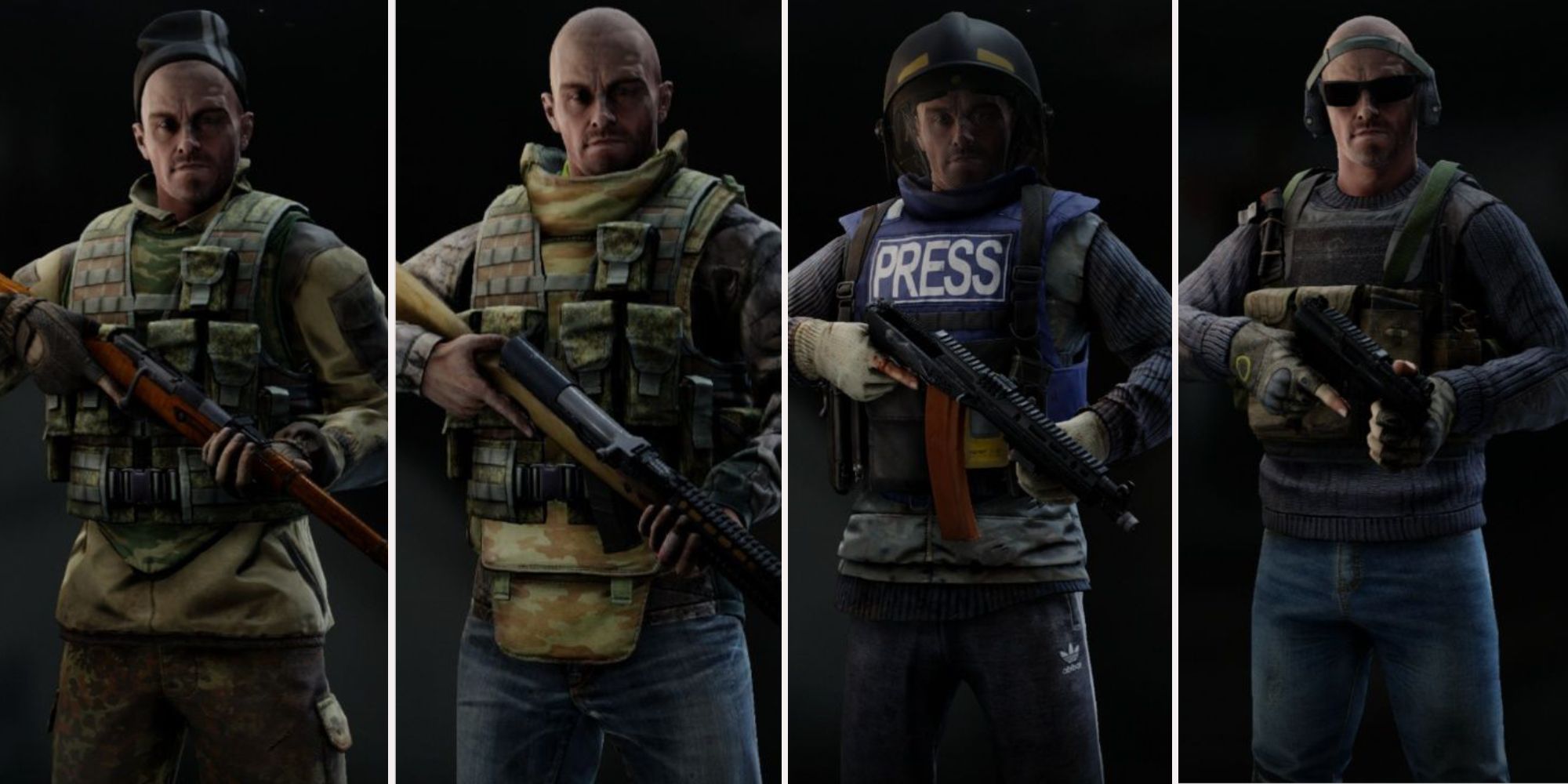 Clases de Escape From Tarkov en una fila