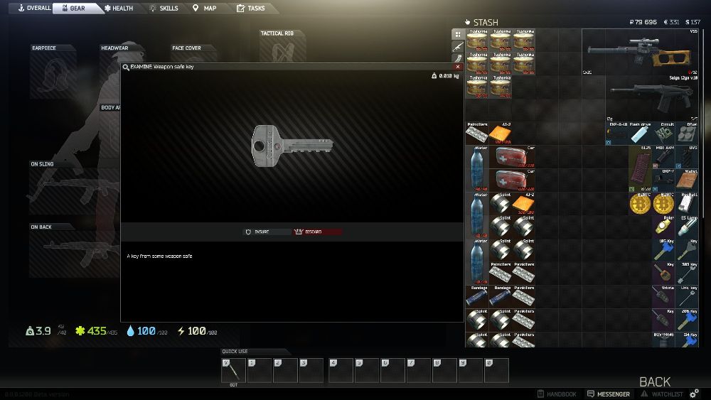 Escape From Tarkov ¿Para qué sirve la llave de seguridad de armas