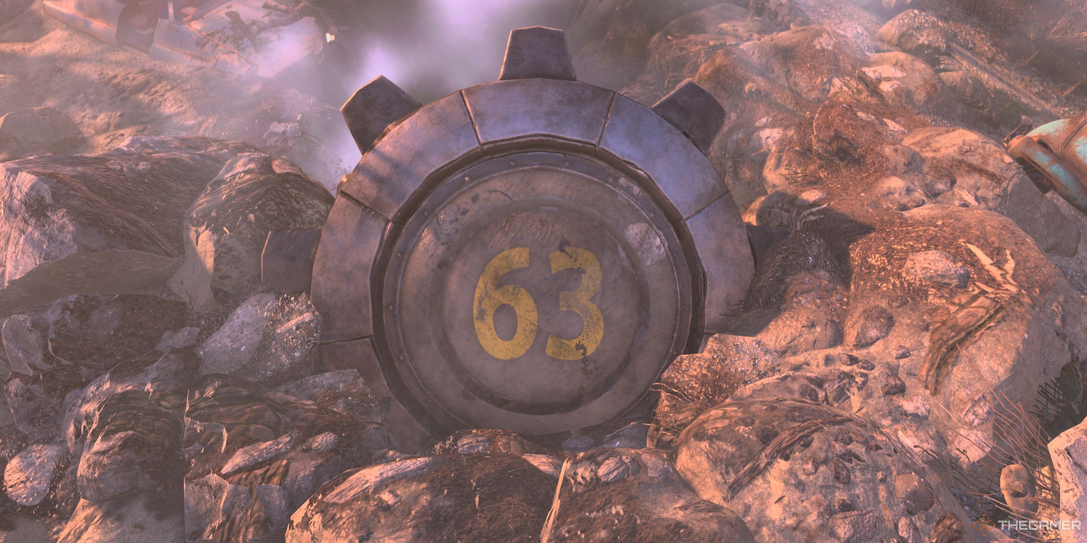 El frente de la Bóveda 63 de Una invitación improbable en Fallout 76.