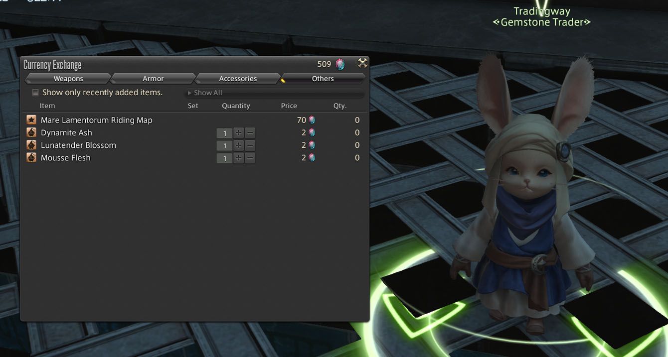 FF14 Mare lamentorum comerciante de piedras preciosas