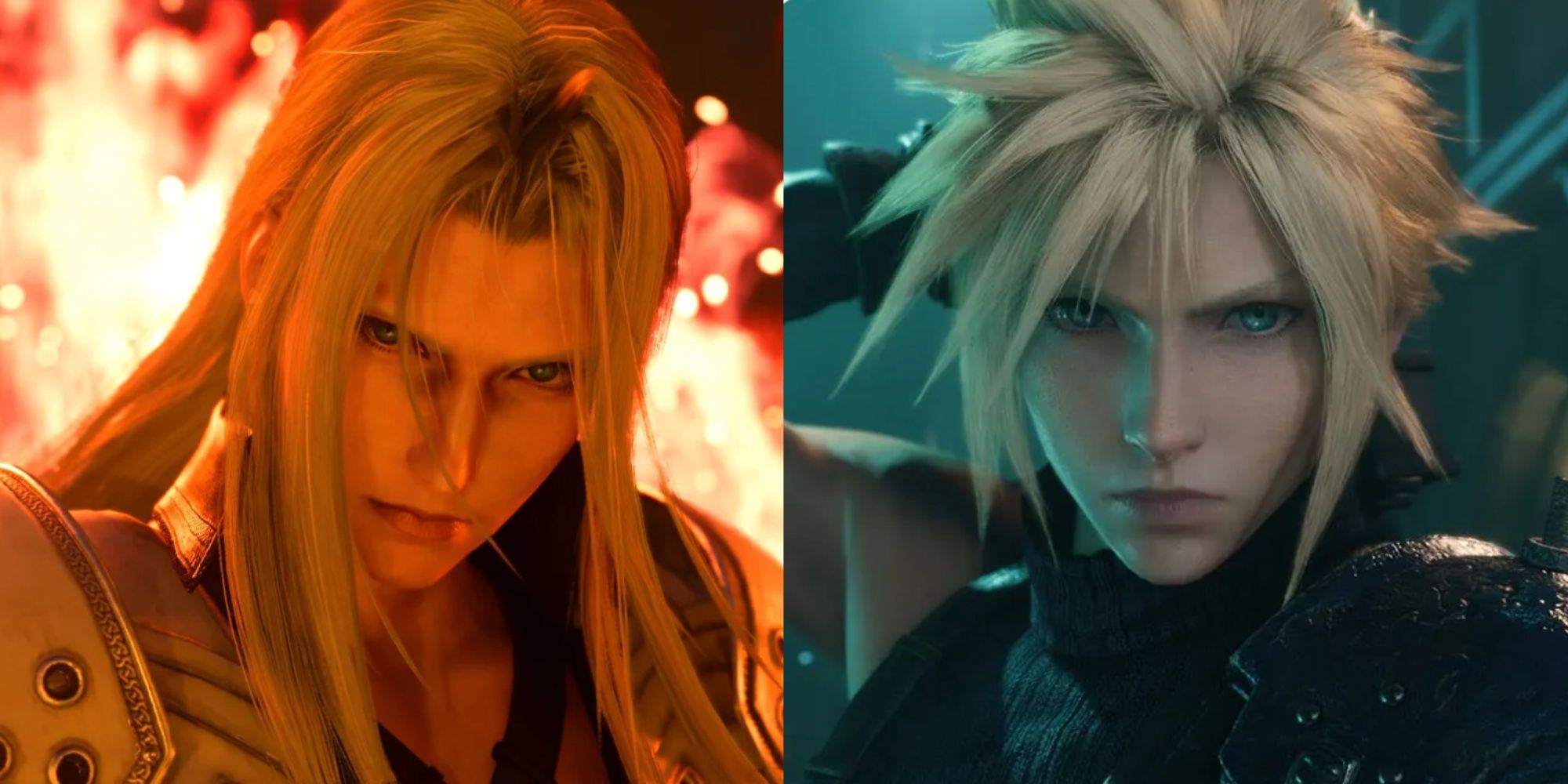 Sephiroth y Cloud en Final Fantasy 7 Remake y Rebirth