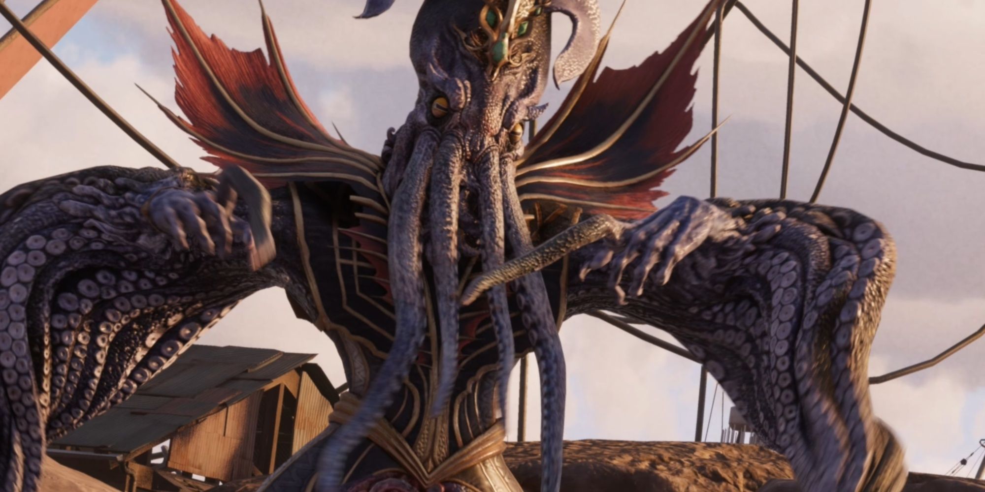 Una imagen que muestra al jefe Mindflayer del encuentro The Whisperer in the Darkness en Final Fantasy 7 Rebirth