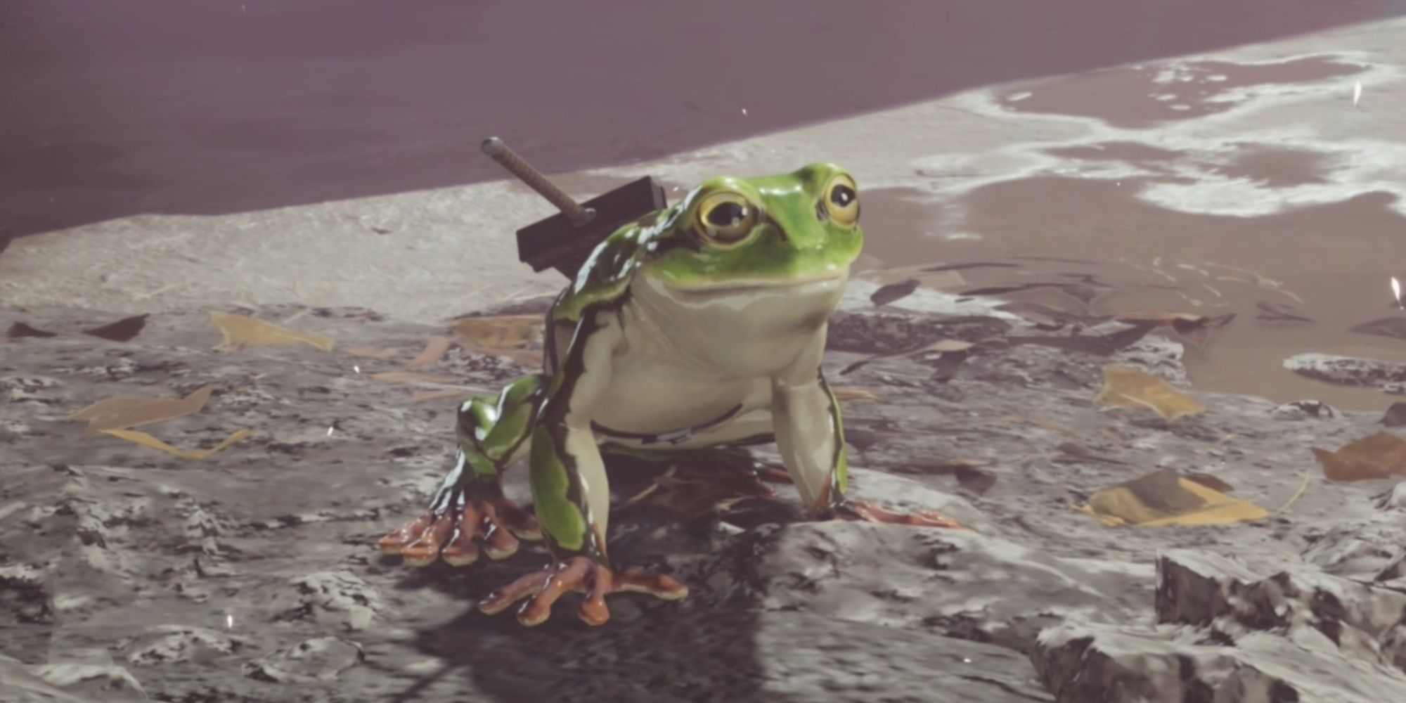 Cloud se convirtió en una rana durante la misión secundaria Calling All Frogs en Final Fantasy 7 Rebirth