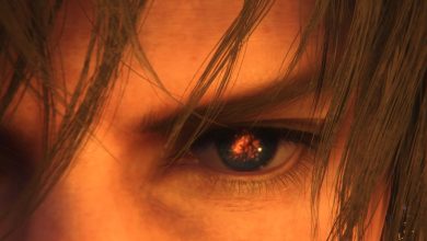 Clive looking into a fire in Final Fantasy 16.