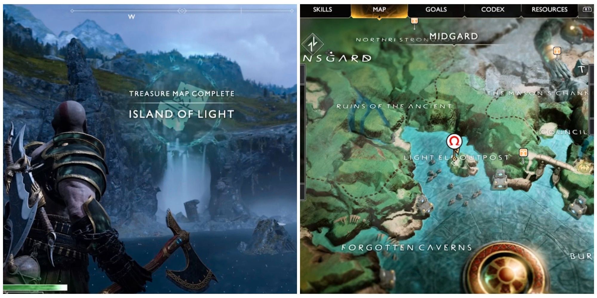 God Of War: Dónde encontrar el tesoro de la Isla de la Luz