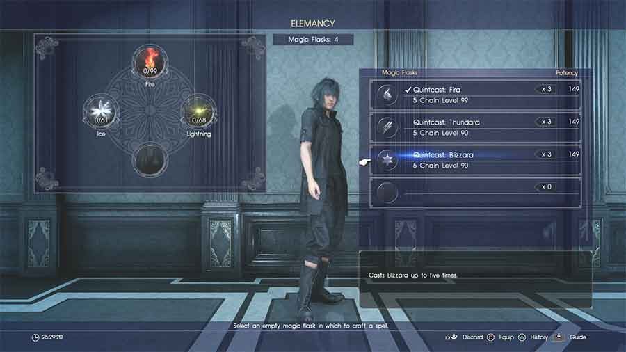 Guía de Elemancy de Final Fantasy XV Cómo hacer los hechizos más